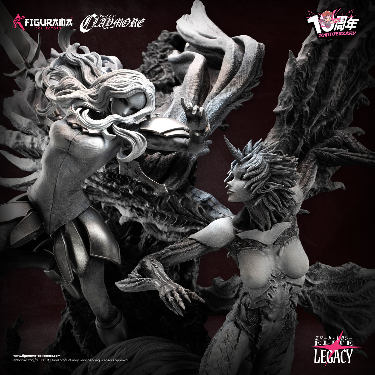 Claymore: Teresa vs. Priscilla 10th anniversary edition statue