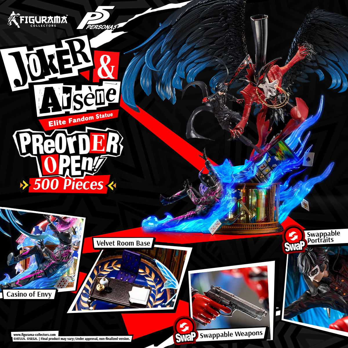 豪華 PERSONA5 JOKER & アルセーヌ フィギュア 特注ケースセット